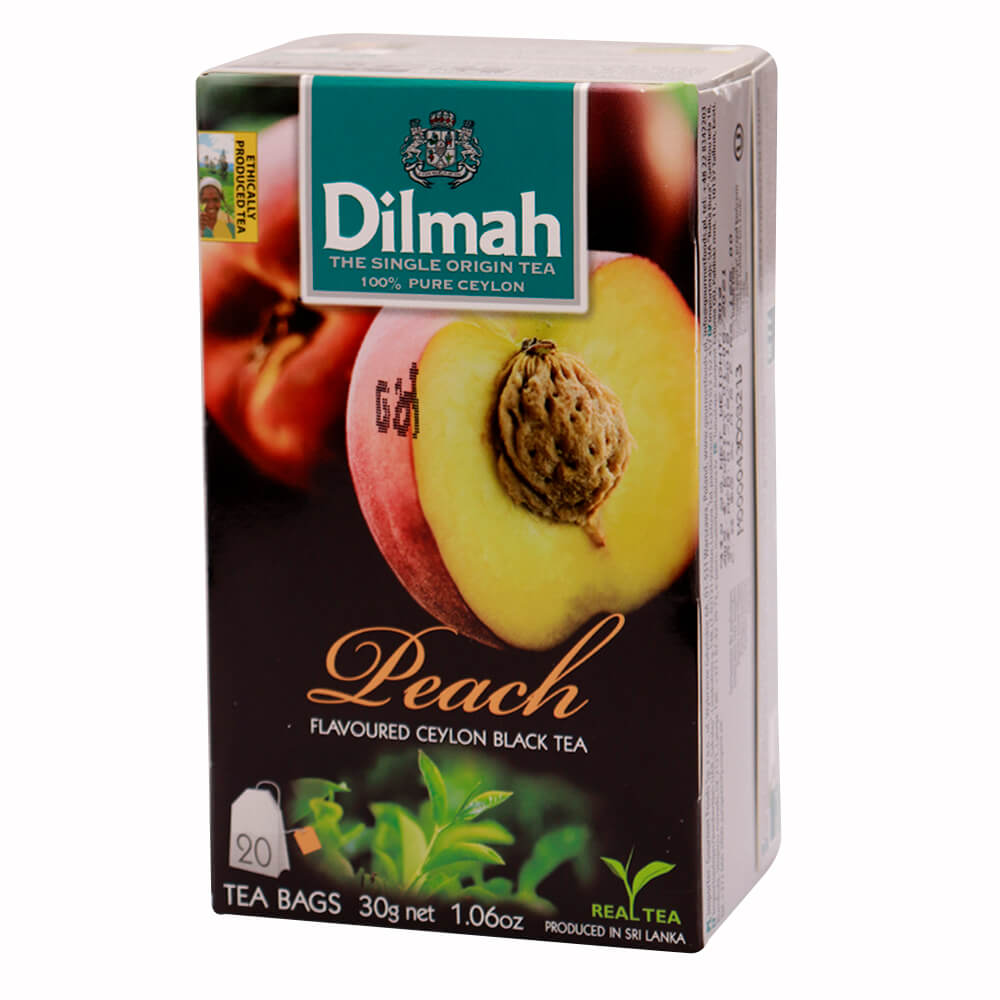 Dilmah Peach flavoured Ceylon Black Tea - 20 Tea Bags | MySoftlogic.lk