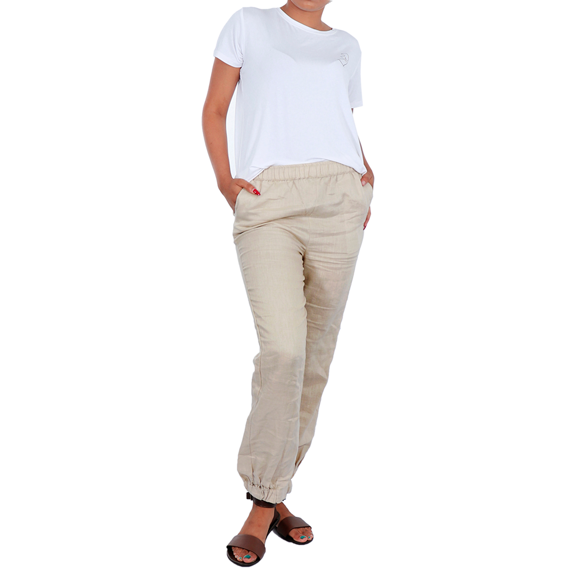 Beige Linen Pants | MySoftlogic.lk