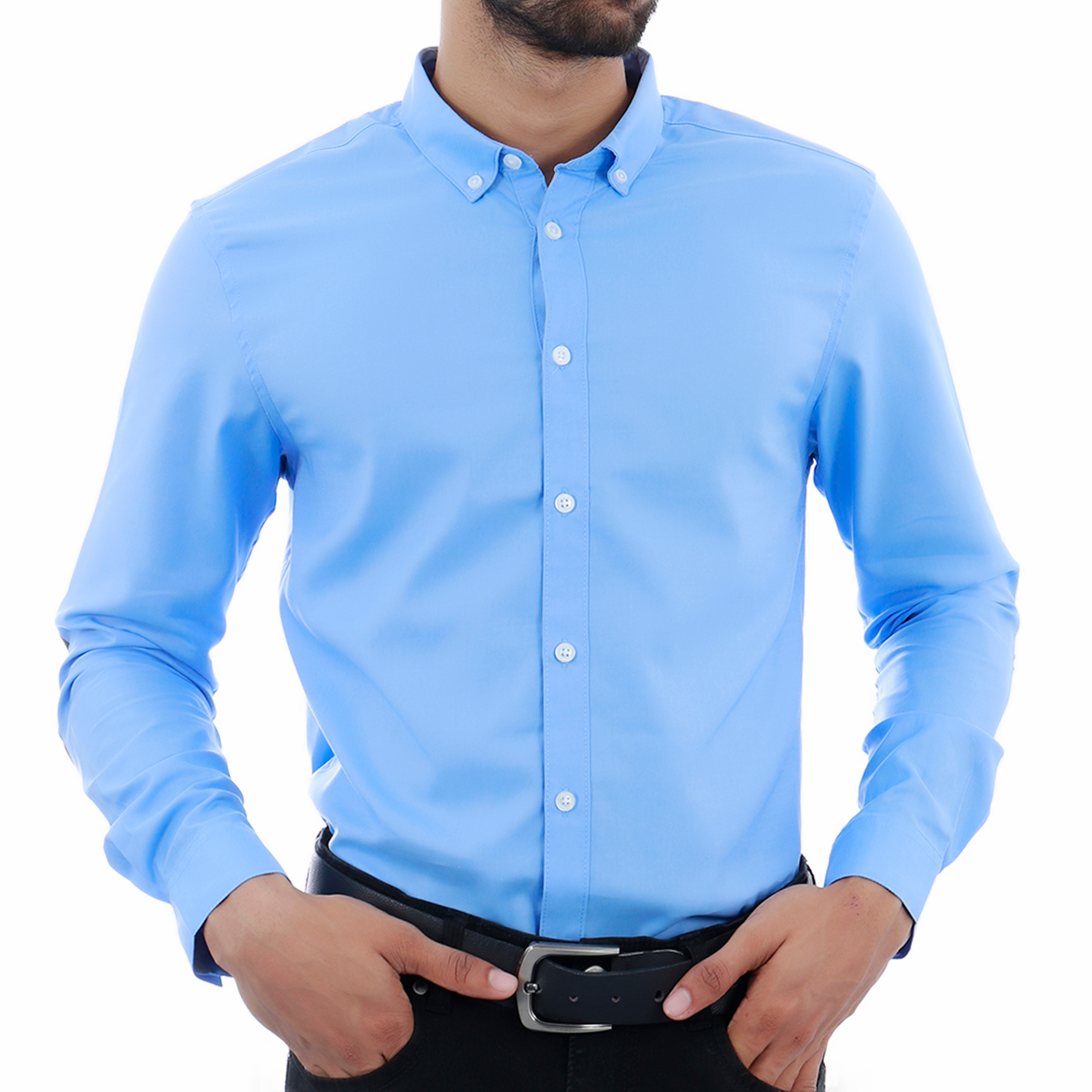 Light Blue Casual Long Sleeve Shirt | MySoftlogic.lk