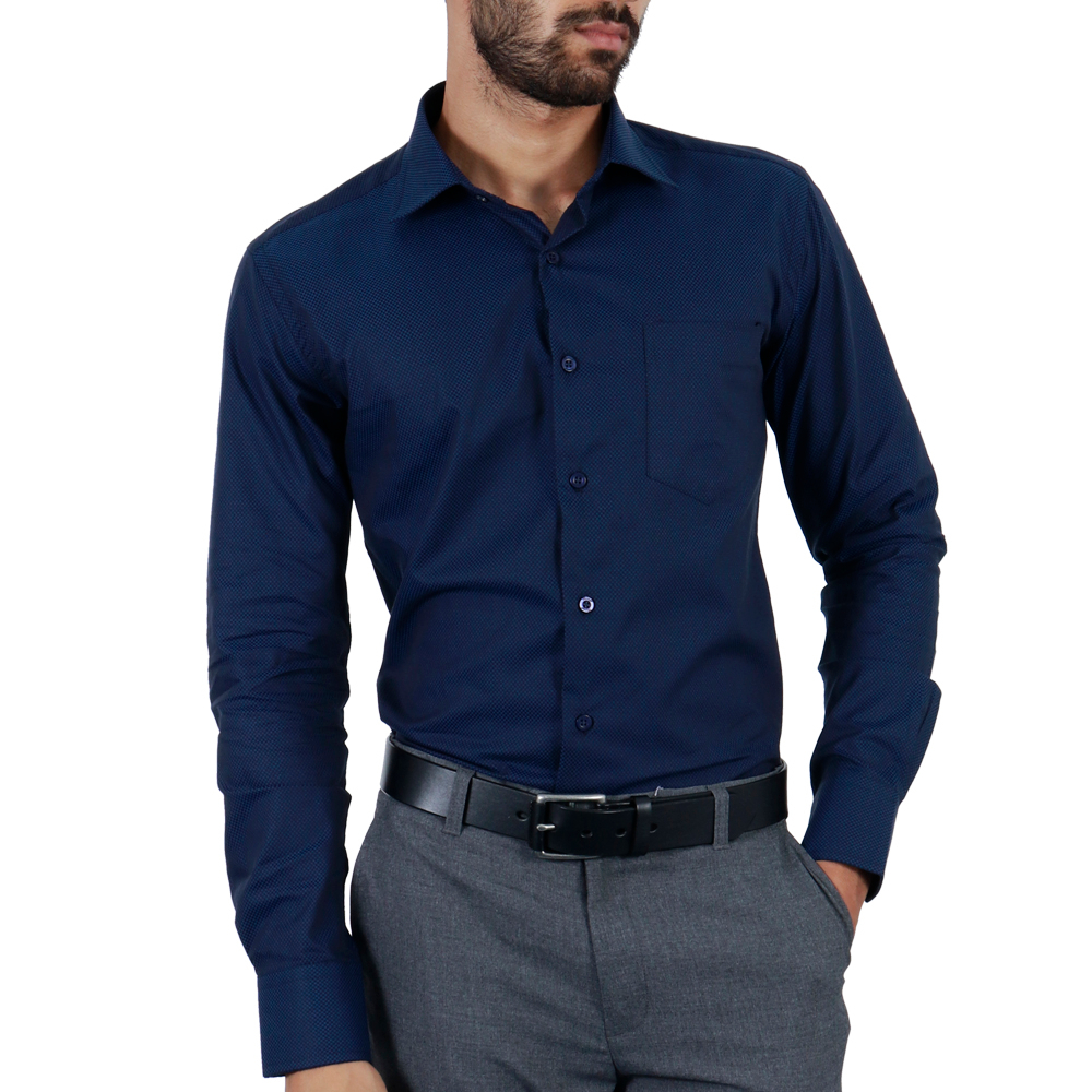 Navy Blue Long Sleeve Shirt | MySoftlogic.lk