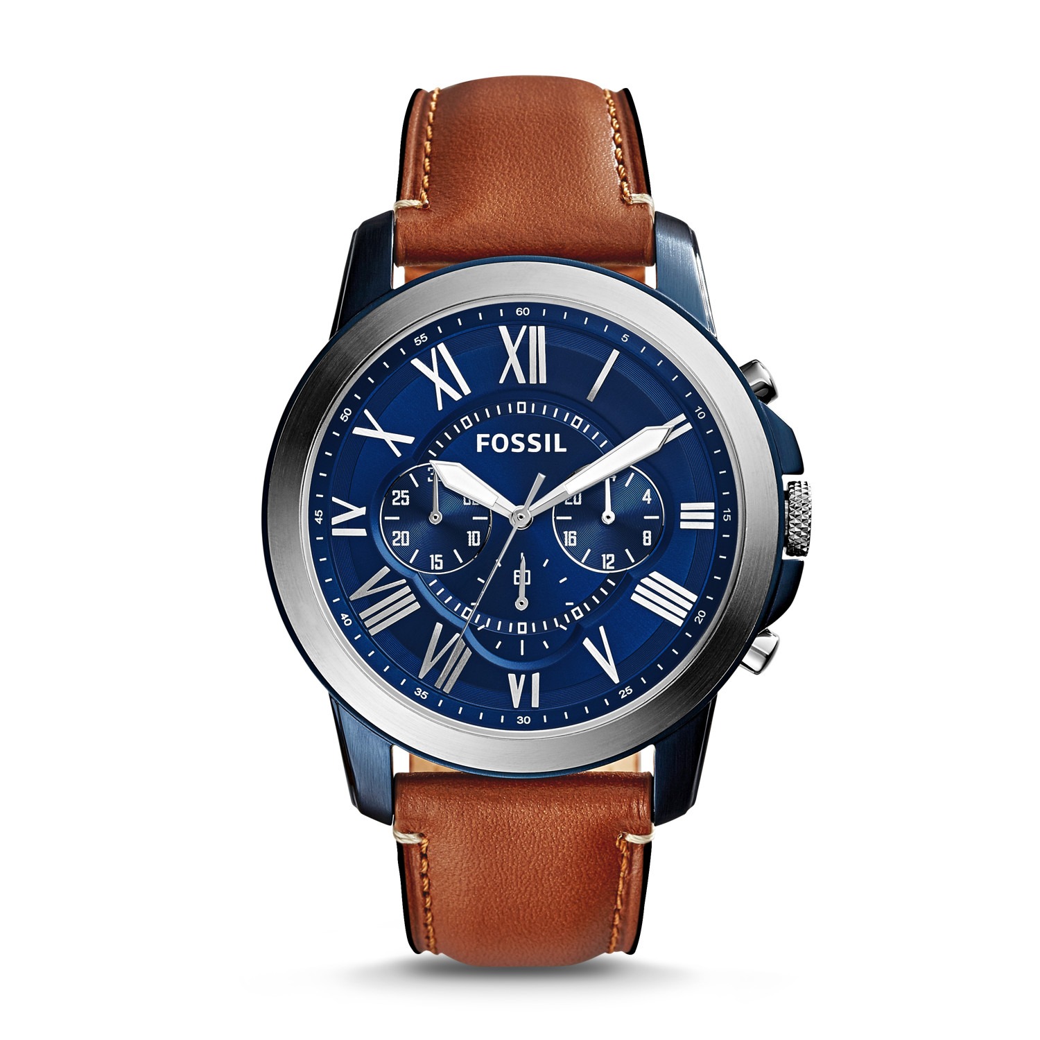 Fossil Grant Chronograph Light Brown Leather Watch | MySoftlogic.lk